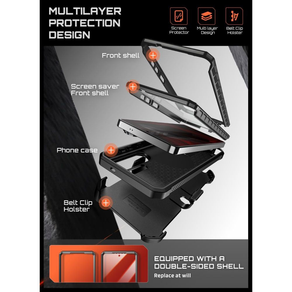 Samsung Galaxy S26 Ultra SUPCASE Unicorn Beetle Pro Mag Deksel m. 2x Front Ramme - MagSafe Kompatibel - Svart