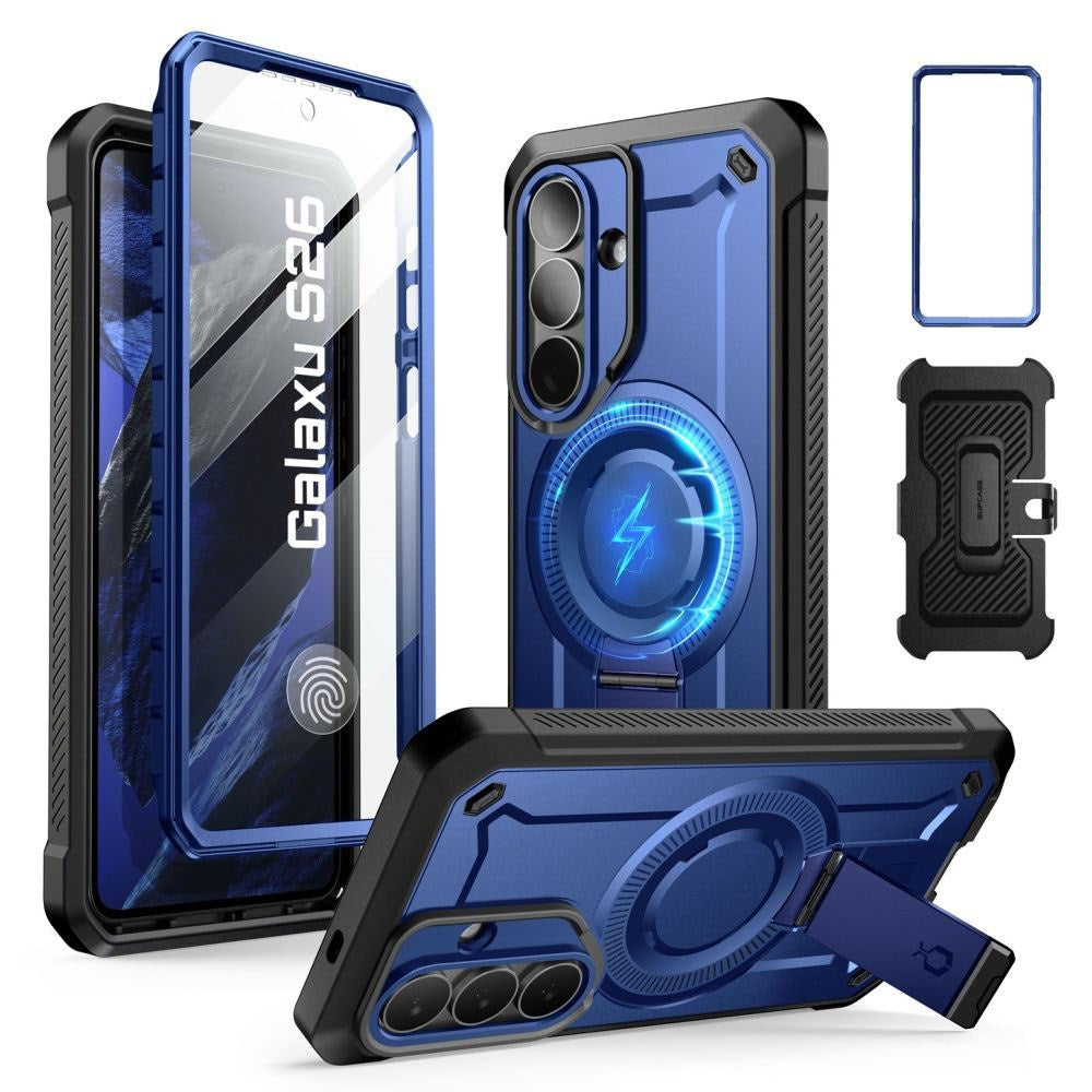 Samsung Galaxy S26 SUPCASE Unicorn Beetle Pro Mag Deksel m. 2x Front Ramme - MagSafe Kompatibel - Blå