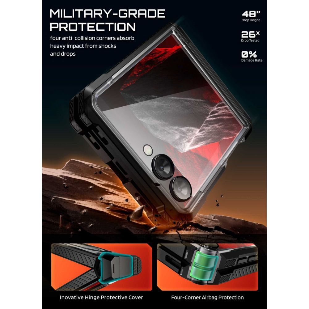 Samsung Galaxy Z Flip8 Supcase UB Grip Mag Deksel - MagSafe Kompatibel - Svart