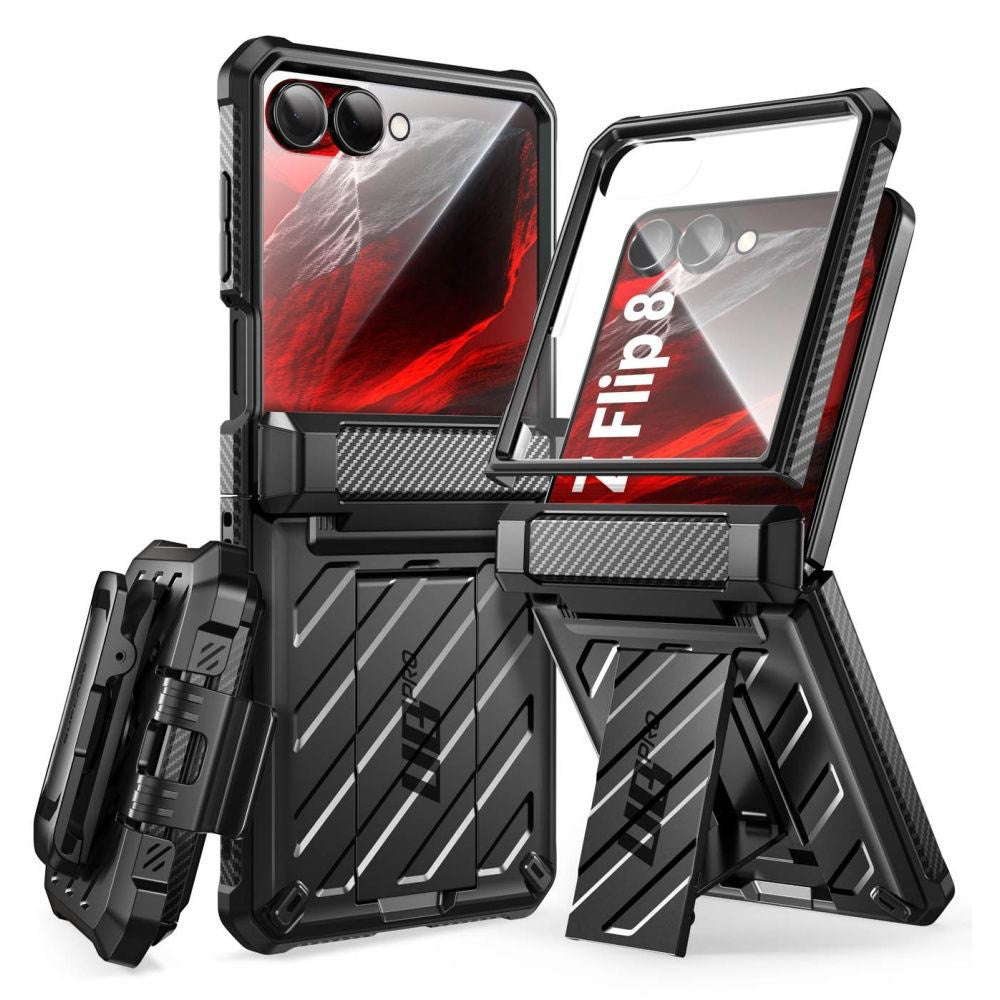 Samsung Galaxy Z Flip8 Supcase Unicorn Beetle Pro Deksel m. Kickstand - Svart