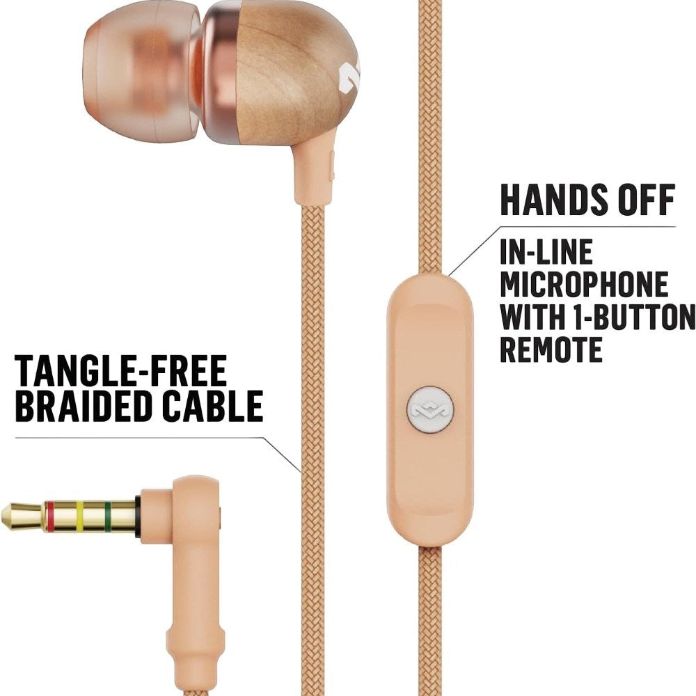 House of Marley Smile Jamaica Jackplugg In-Ear Hodetelefoner - Kobber