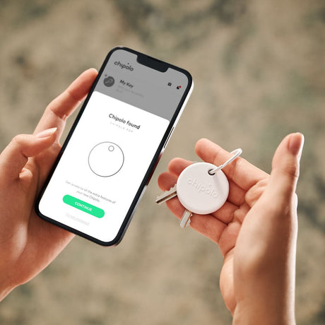 Chipolo POP Bluetooth GPS Tracker - Kompatibel med Apple Find My & Google's Find My Device - Hvit