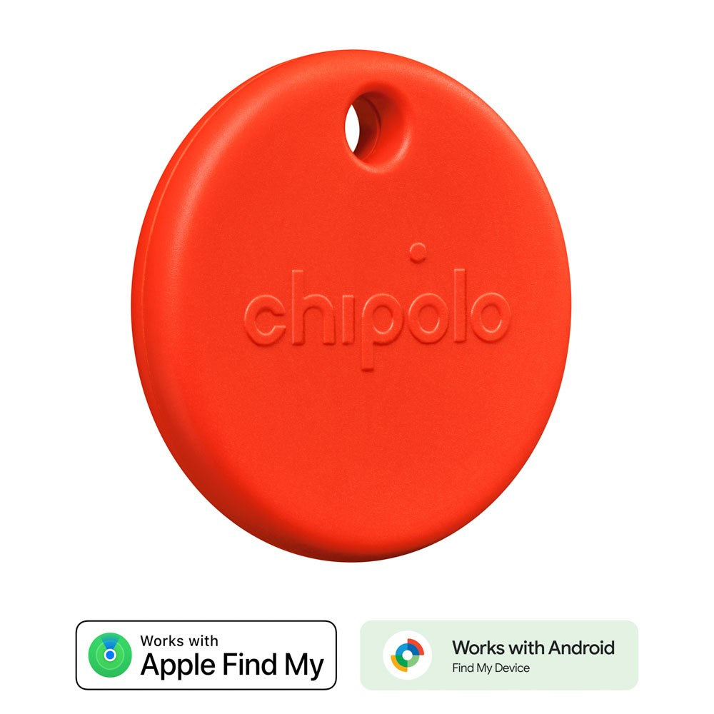 Chipolo POP Bluetooth GPS Tracker - Kompatibel med Apple Find My & Google's Find My Device - Rød