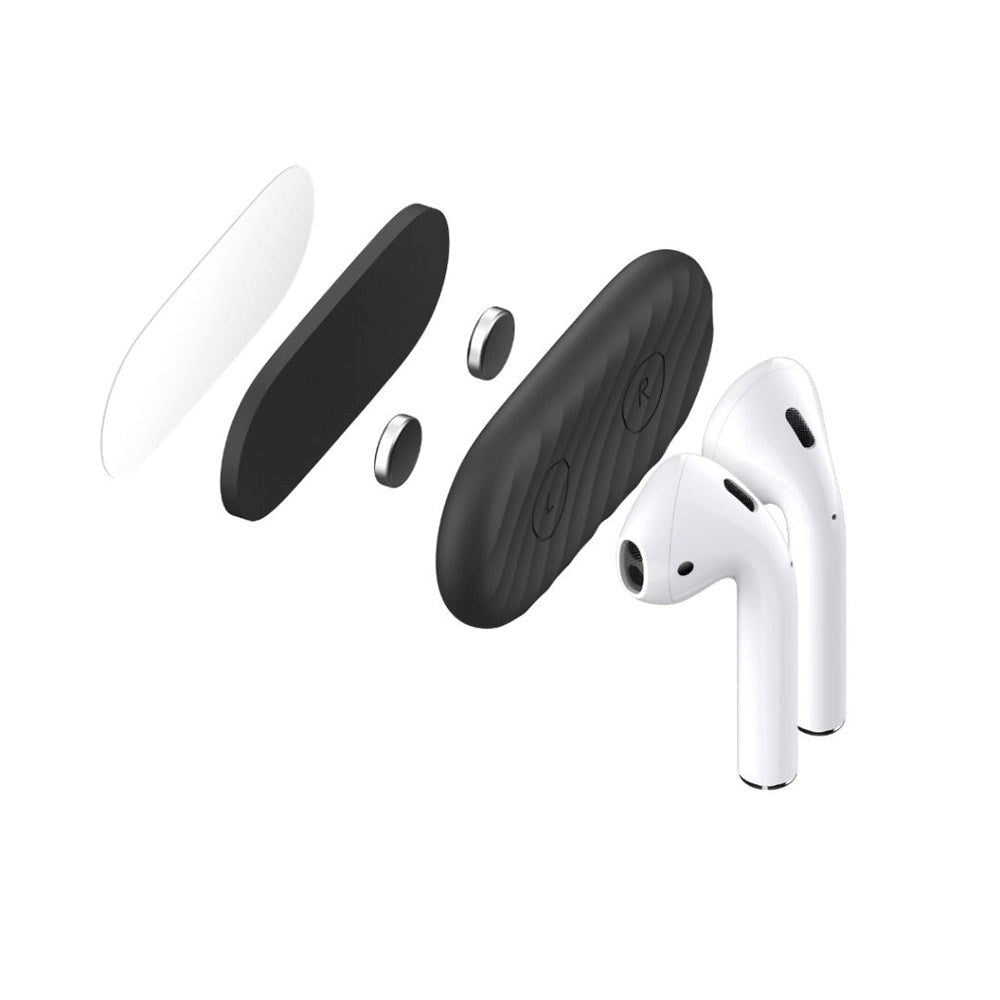 KeyBudz AirDockz Magnetisk Holder for Airpods 2 stk. - Svart