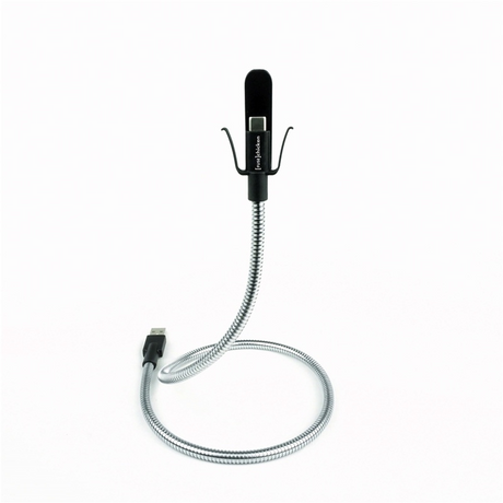 Fuse Chicken Frittstående USB-C-Kabel med Holdefunksjon - inkl. 2 x Klips - 0,6m - Sølv