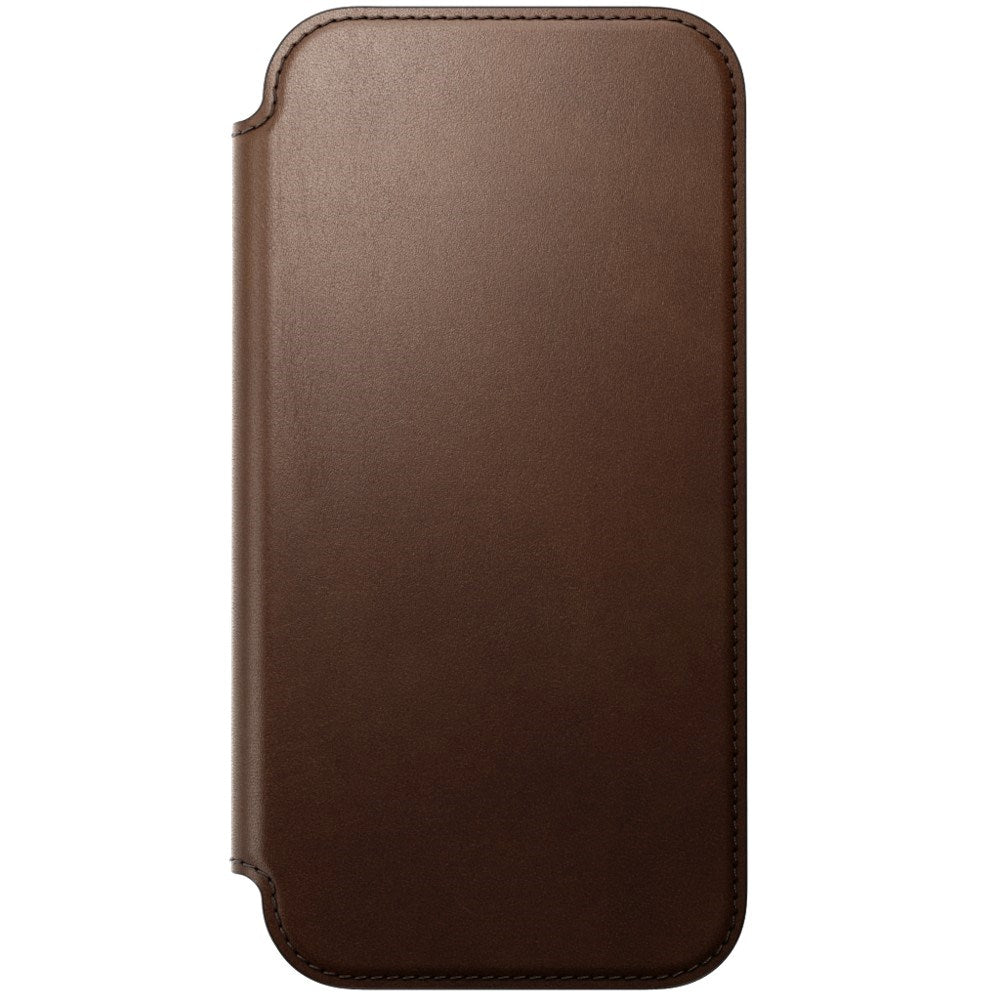 iPhone 18 Pro Nomad Modern Leather Folio Case - MagSafe Kompatibel - Brown