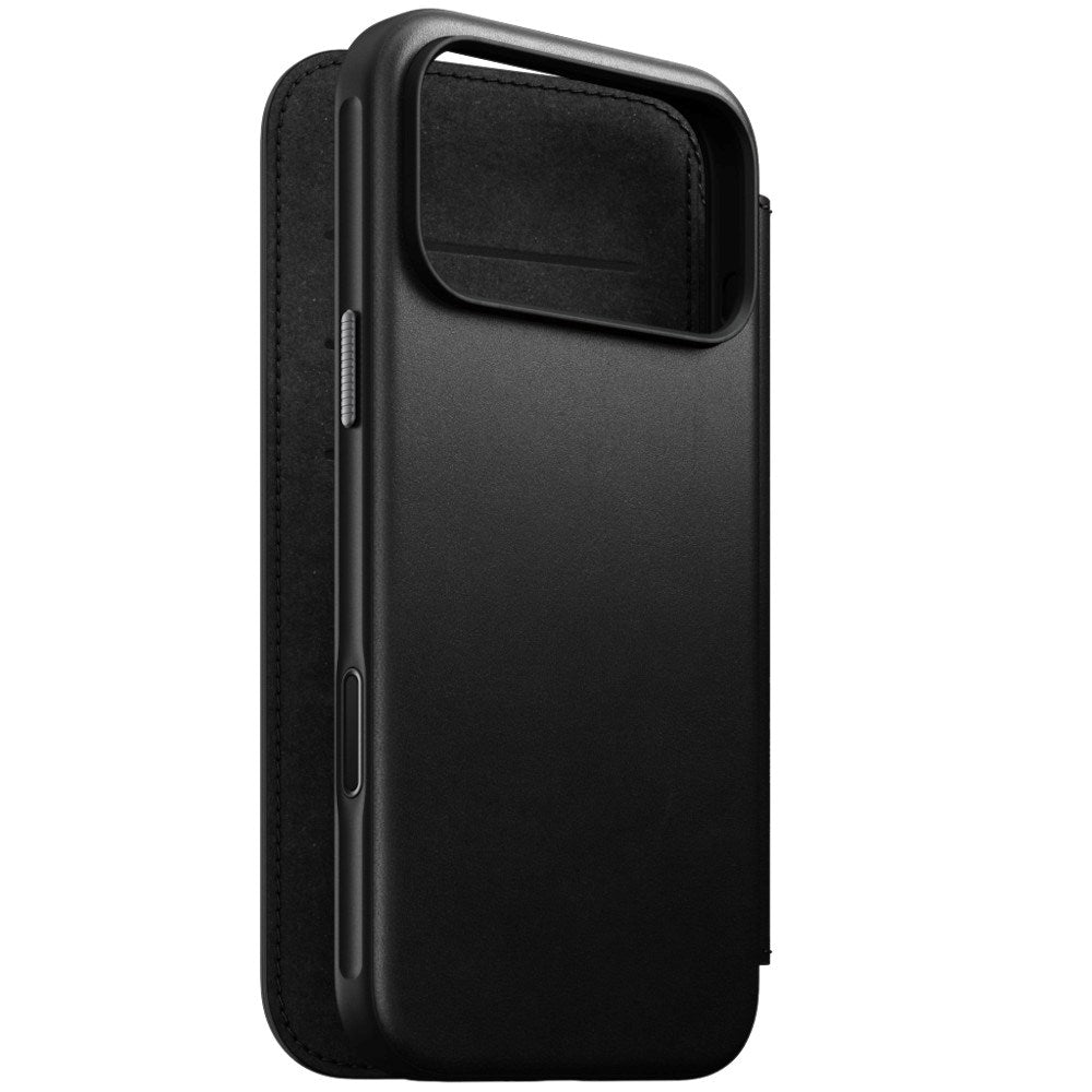 iPhone 18 Pro Max Nomad Modern Leather Folio Case - MagSafe Kompatibel - Black