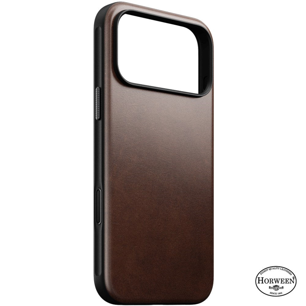 iPhone 18 Pro Nomad Modern Horween Leather Case - MagSafe Kompatibel - Rustic Brown