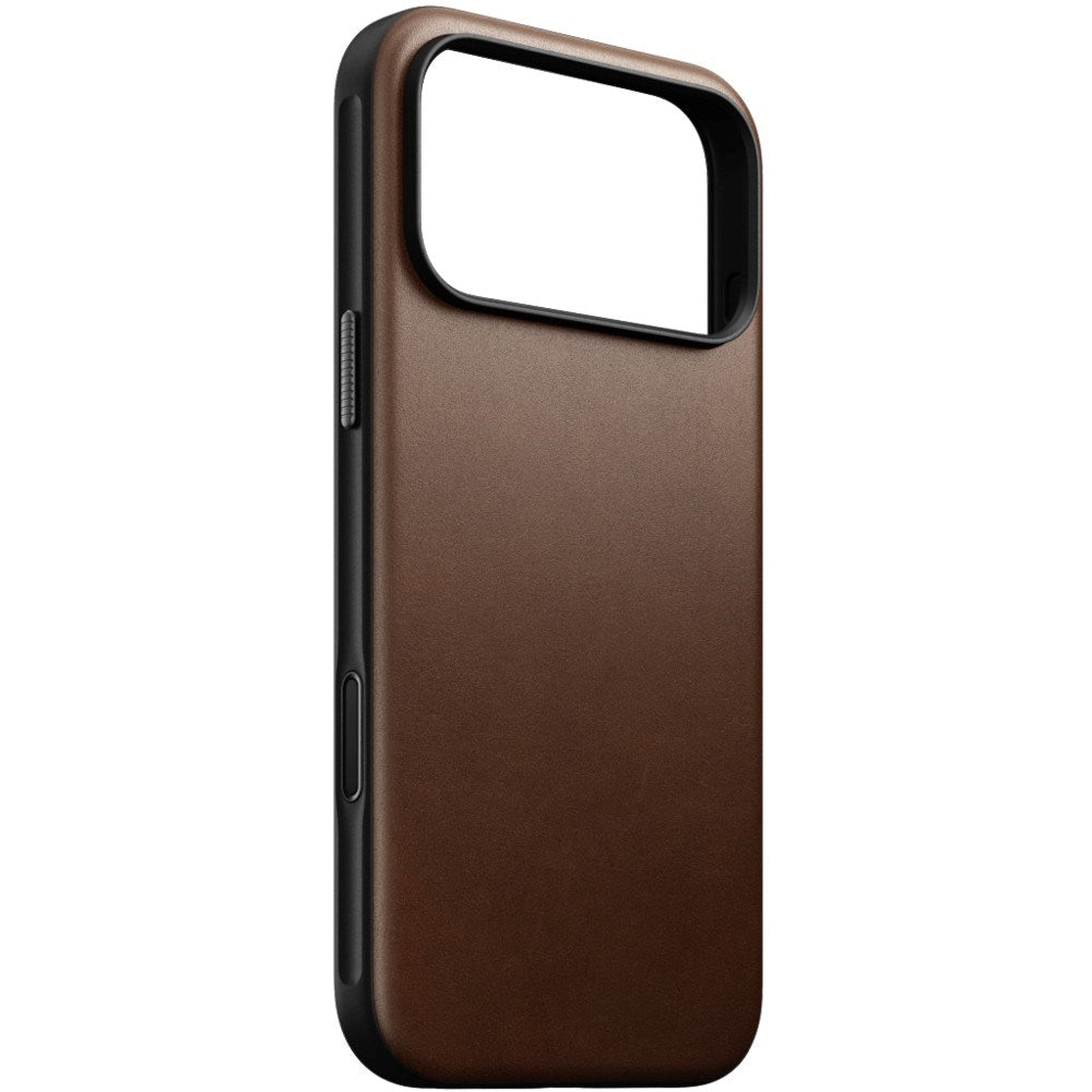 iPhone 18 Pro Nomad Modern Leather Case - MagSafe Kompatibel - Brown