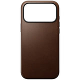 iPhone 18 Pro Max Nomad Modern Leather Case - MagSafe Kompatibel - Brown