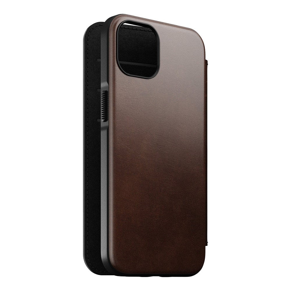 iPhone 13 Nomad Modern Horween Leather Folio Deksel - MagSafe Kompatibel - Brun