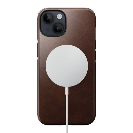 iPhone 14 Modern Nomad Horween Leather Deksel - MagSafe Kompatibel - Brun