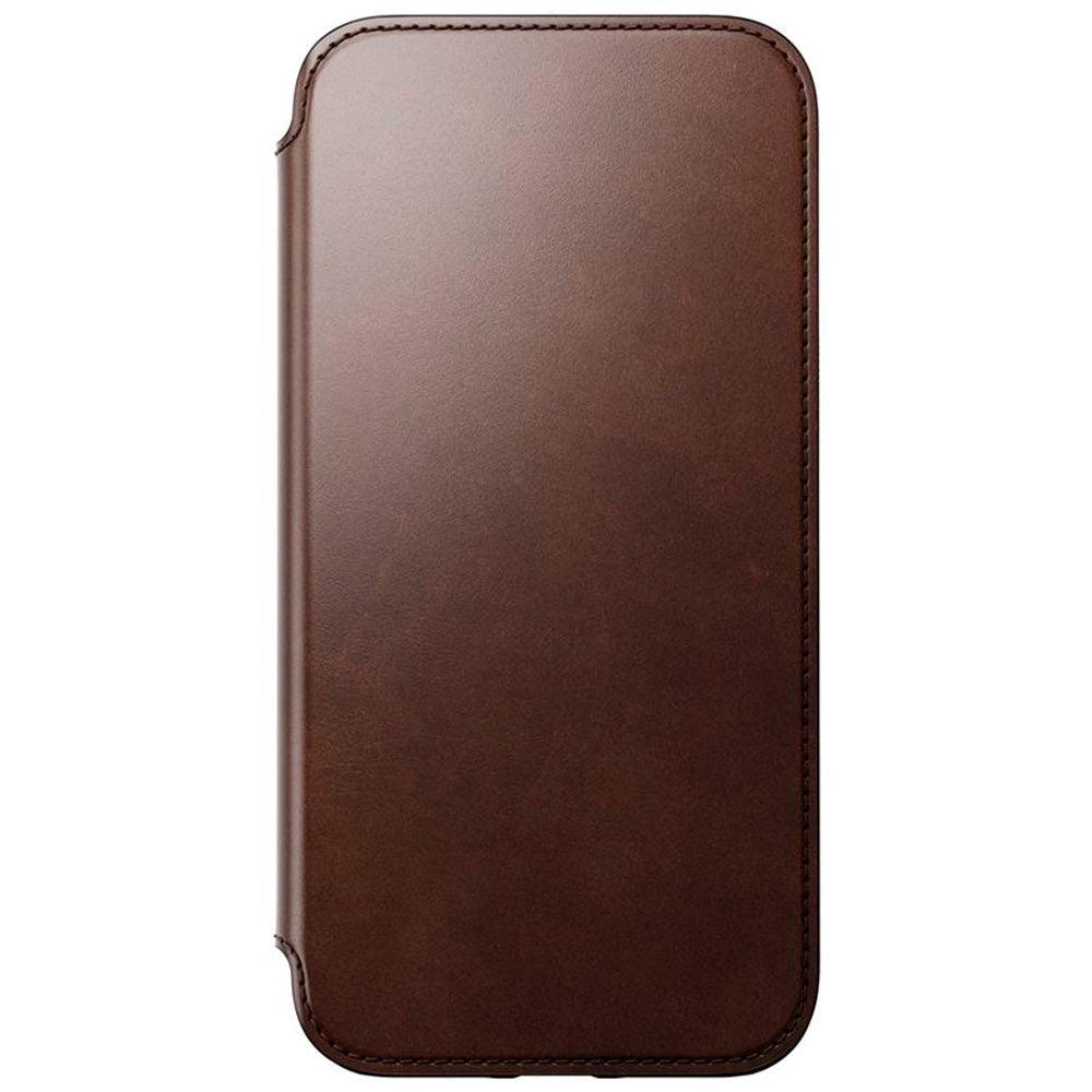 iPhone 14 Pro Max Nomad Modern Horween Leather Folio Deksel - MagSafe Kompatibel - Brun