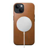 iPhone 14 Nomad Modern Leather Deksel - MagSafe Kompatibel - Tan