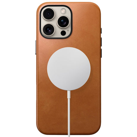 iPhone 16 Pro Nomad Traditional Leather Deksel - MagSafe Kompatibel - Tan