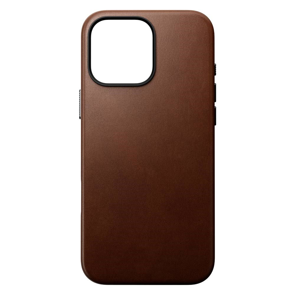 iPhone 16 Pro Nomad Max Traditional Leather Deksel - MagSafe Kompatibel - Brun