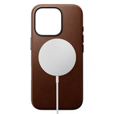 iPhone 16 Pro Nomad Traditional Leather Deksel - MagSafe Kompatibel - Brun