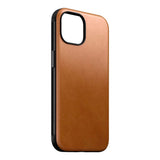 iPhone 15 Nomad Modern Leather Deksel - MagSafe Kompatibel - Tan