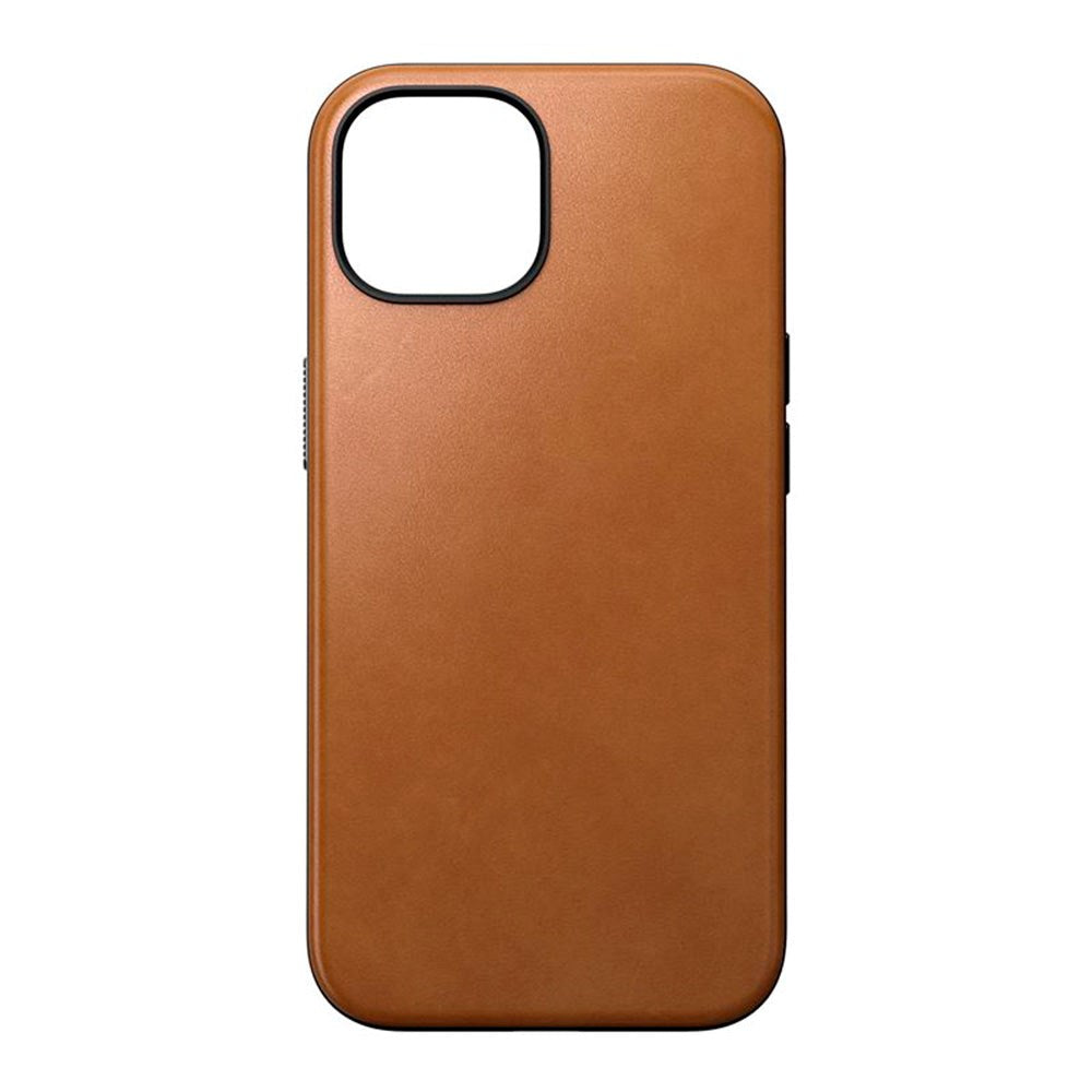 iPhone 15 Nomad Modern Leather Deksel - MagSafe Kompatibel - Tan