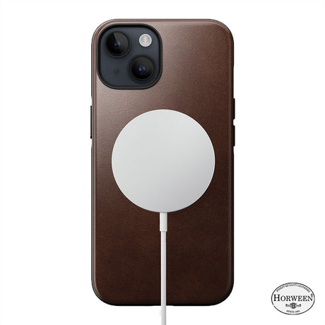 iPhone 15 Modern Nomad Horween Leather Deksel - MagSafe Kompatibel - Brun