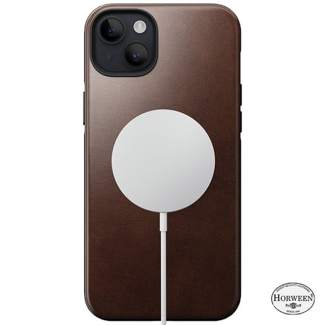 iPhone 15 Plus Modern Nomad Horween Leather Deksel - MagSafe Kompatibel - Brun