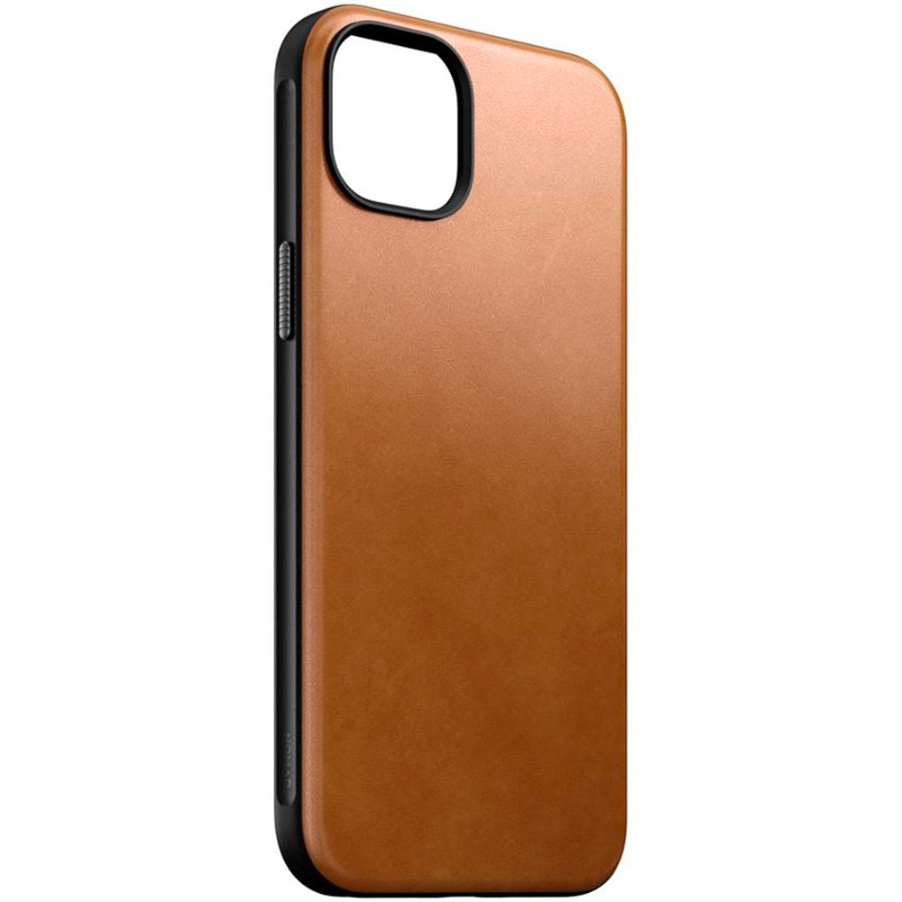 iPhone 15 Plus Nomad Modern Leather Deksel - MagSafe Kompatibel - Tan