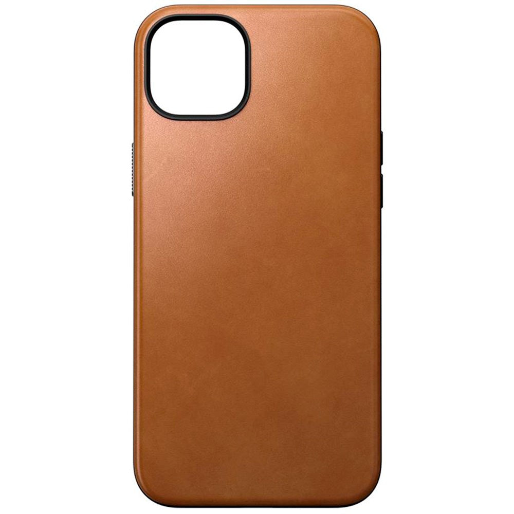 iPhone 15 Plus Nomad Modern Leather Deksel - MagSafe Kompatibel - Tan