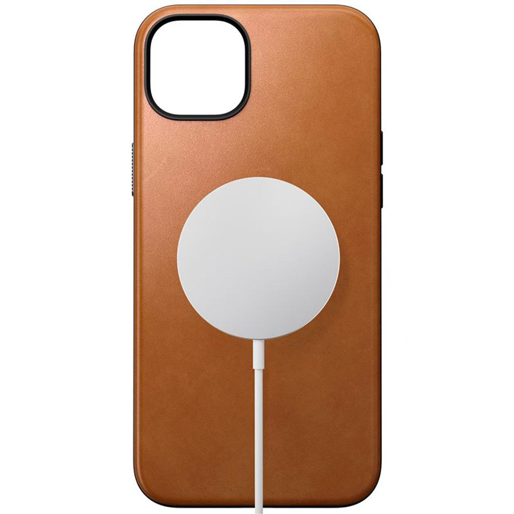 iPhone 15 Plus Nomad Modern Leather Deksel - MagSafe Kompatibel - Tan