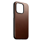 iPhone 15 Pro Nomad Modern Leather Deksel - MagSafe Kompatibel - Brun