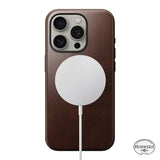 iPhone 15 Pro Modern Nomad Horween Leather Deksel - MagSafe Kompatibel - Brun