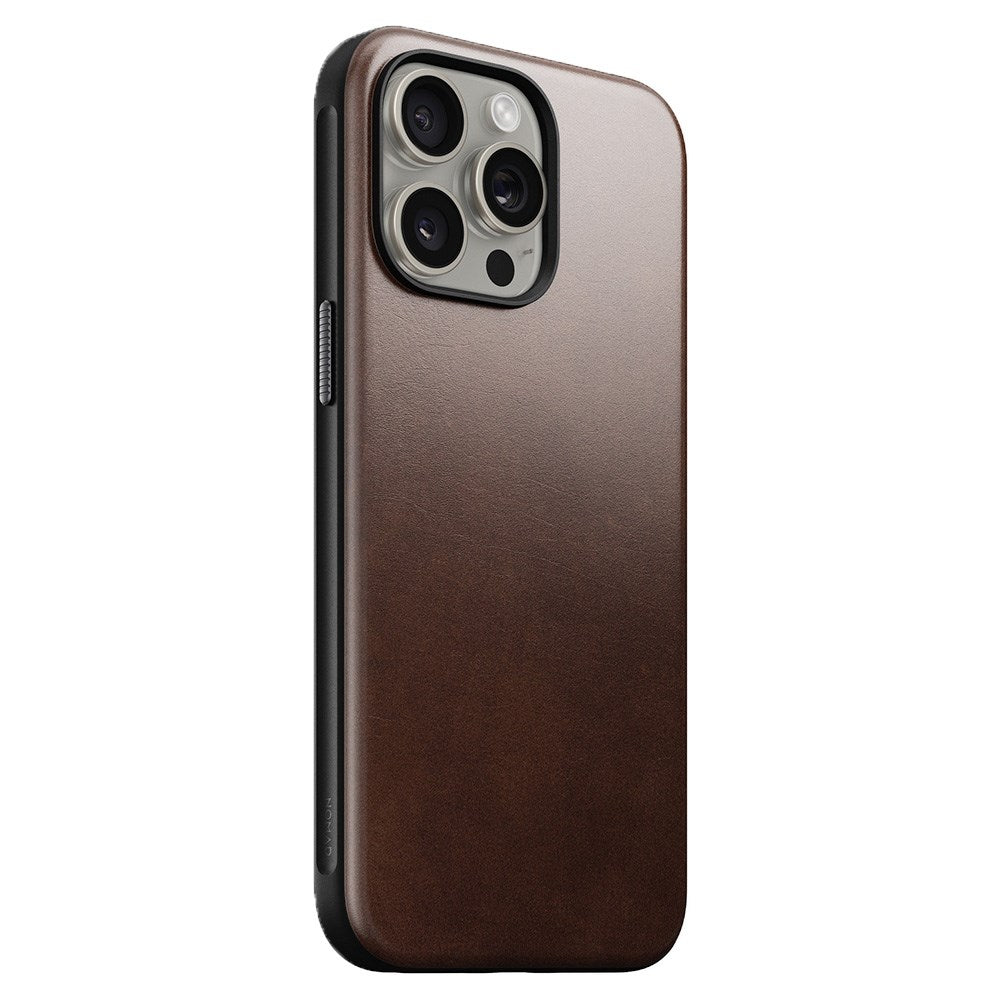 iPhone 15 Pro Max Modern Nomad Horween Leather Deksel - MagSafe Kompatibel - Brun