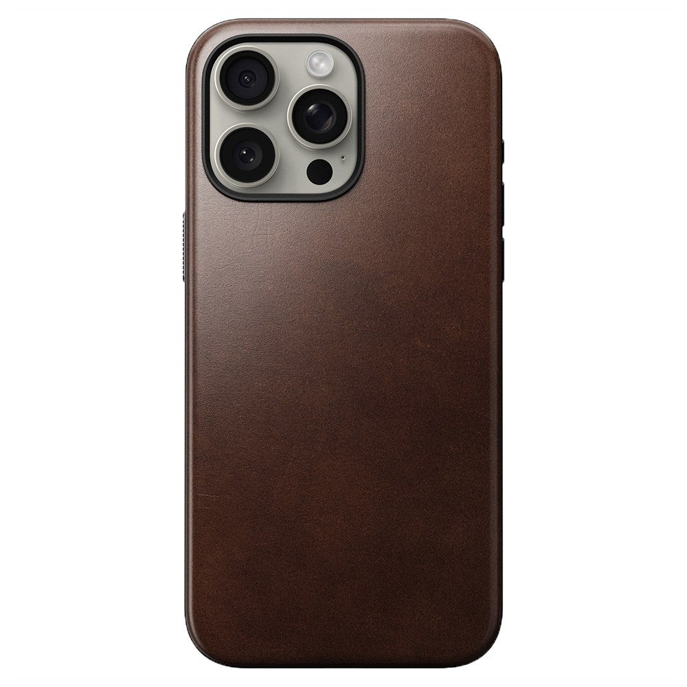 iPhone 15 Pro Max Modern Nomad Horween Leather Deksel - MagSafe Kompatibel - Brun