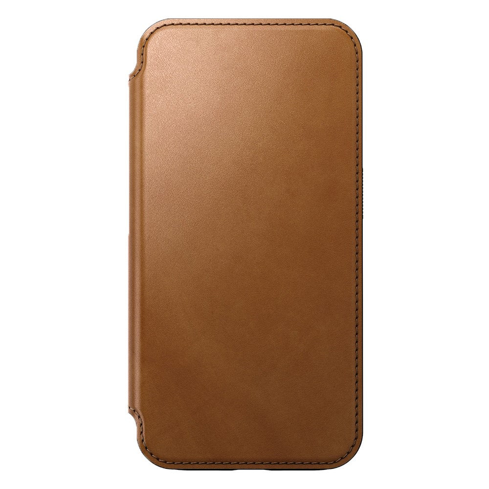 iPhone 15 Pro Nomad Modern Leather Folio Deksel - MagSafe Kompatibel - Tan