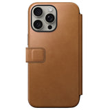 iPhone 15 Pro Max Nomad Modern Leather Folio Deksel - MagSafe Kompatibel - Tan