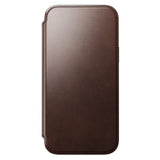 iPhone 15 Pro Max Nomad Modern Horween Leather Folio Deksel - MagSafe Kompatibel - Brun