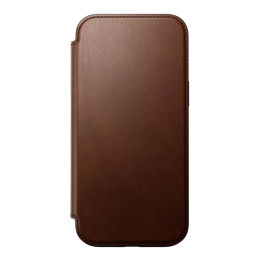 iPhone 16 Pro Max Nomad Modern Leather Folio Deksel - MagSafe Kompatibel - Brun