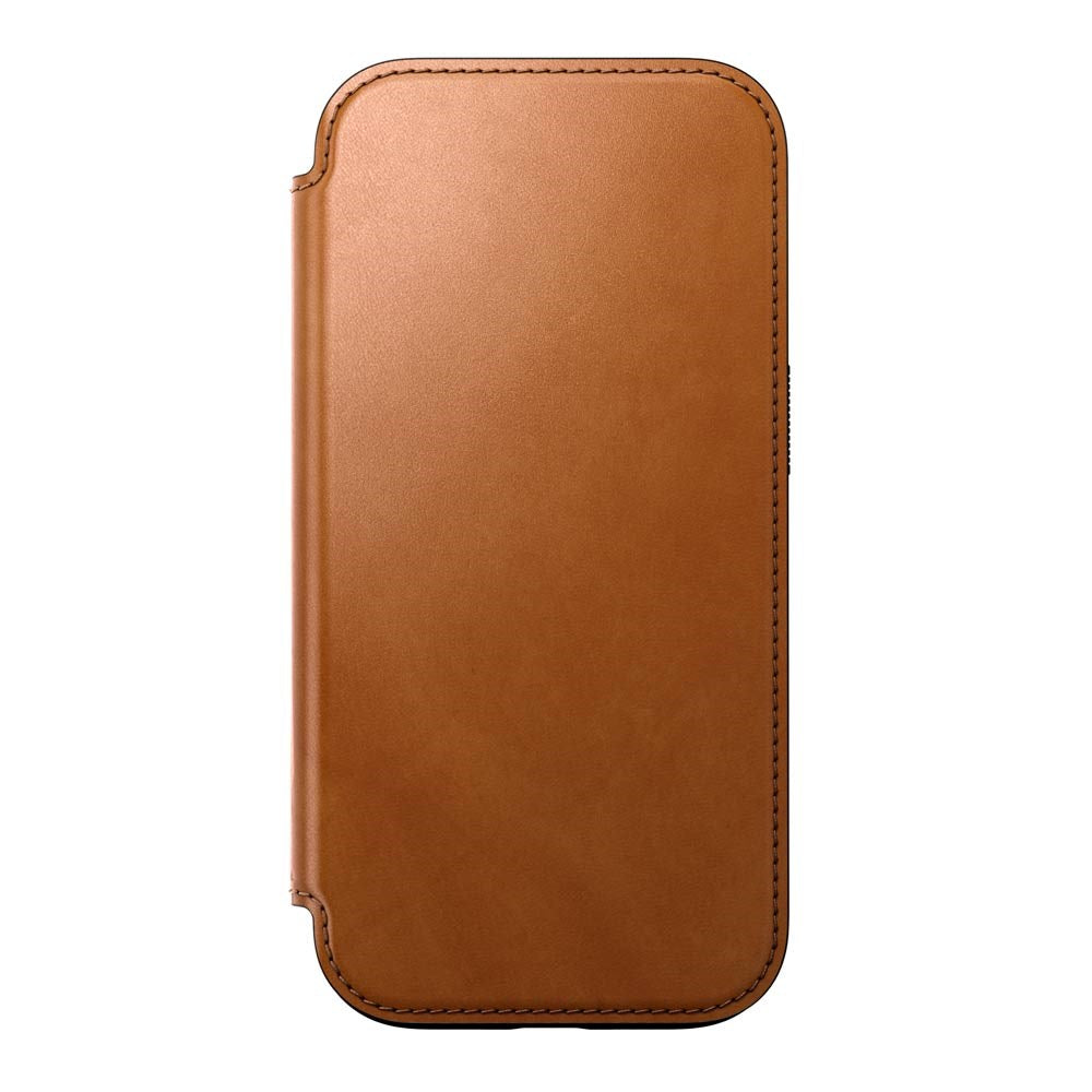 iPhone 16 Pro Nomad Modern Leather Folio Deksel - MagSafe Kompatibel - Tan