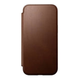 iPhone 16 Plus Nomad Modern Leather Folio Deksel - MagSafe Kompatibel - Brun