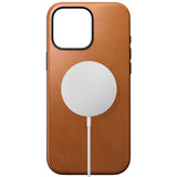 iPhone 16 Pro Max Nomad Modern Leather Deksel - MagSafe Kompatibel - Tan