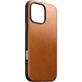 iPhone 16 Pro Max Nomad Modern Leather Deksel - MagSafe Kompatibel - Tan