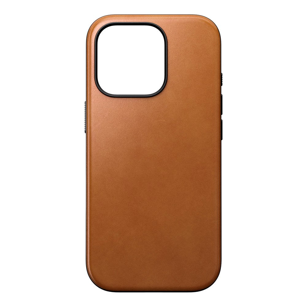 iPhone 16 Pro Nomad Modern Leather Deksel - MagSafe Kompatibel - Tan