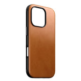 iPhone 16 Pro Nomad Modern Leather Deksel - MagSafe Kompatibel - Tan