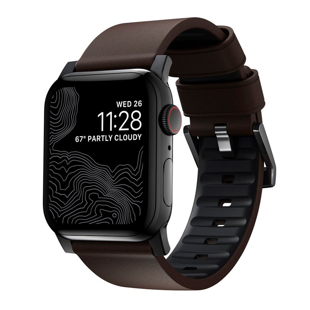 Nomad Apple Watch (42/44/SE/45/46/49mm) Active Band Pro Rem - Classic Brown / Black Hardware