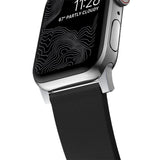 Nomad Apple Watch (42/44/SE/45/46/49mm) Active Band Pro Rem - Black / Silver Hardware