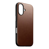 iPhone 16 Nomad Modern Leather Deksel - MagSafe Kompatibel - Brun