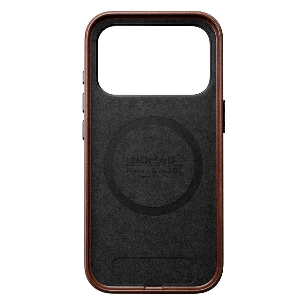 Nomad iPhone 17 Pro Traditional Horween Leather Case - MagSafe Kompatibel - Rustic Brown