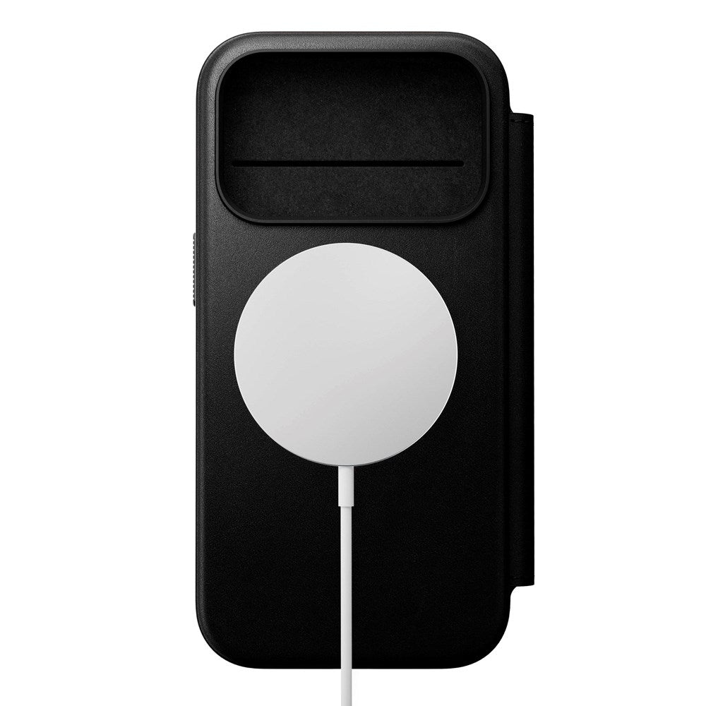 Nomad iPhone 17 Pro Modern Leather Folio Case - MagSafe Kompatibel - Black