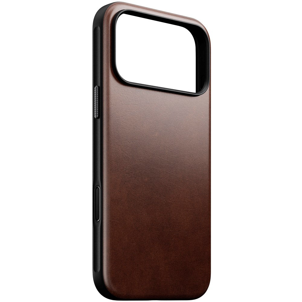 Nomad iPhone 17 Pro Max Modern Horween Leather Case - MagSafe Kompatibel - Rustic Brown