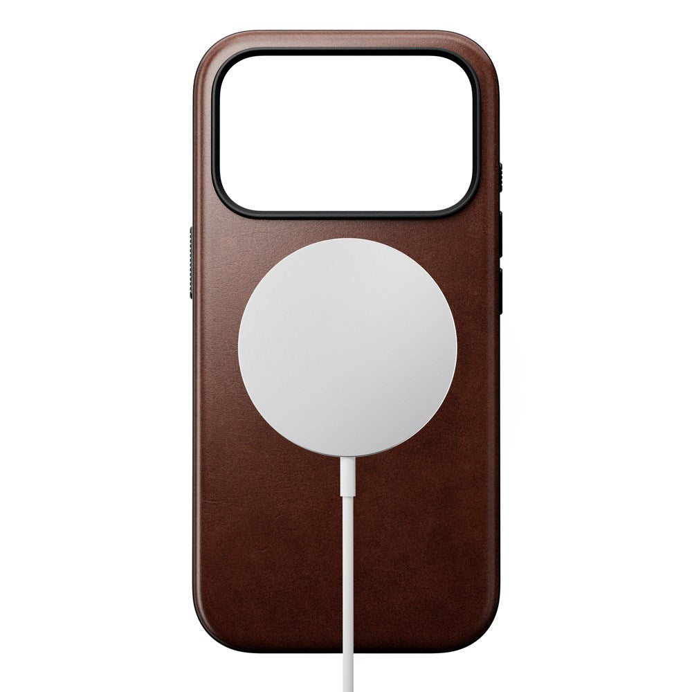 Nomad iPhone 17 Pro Modern Horween Leather Case - MagSafe Kompatibel - Rustic Brown