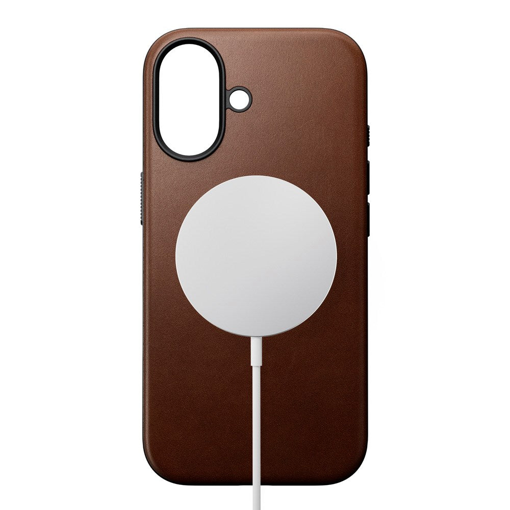Nomad iPhone 17 Modern Leather Case - MagSafe Kompatibel - Brown